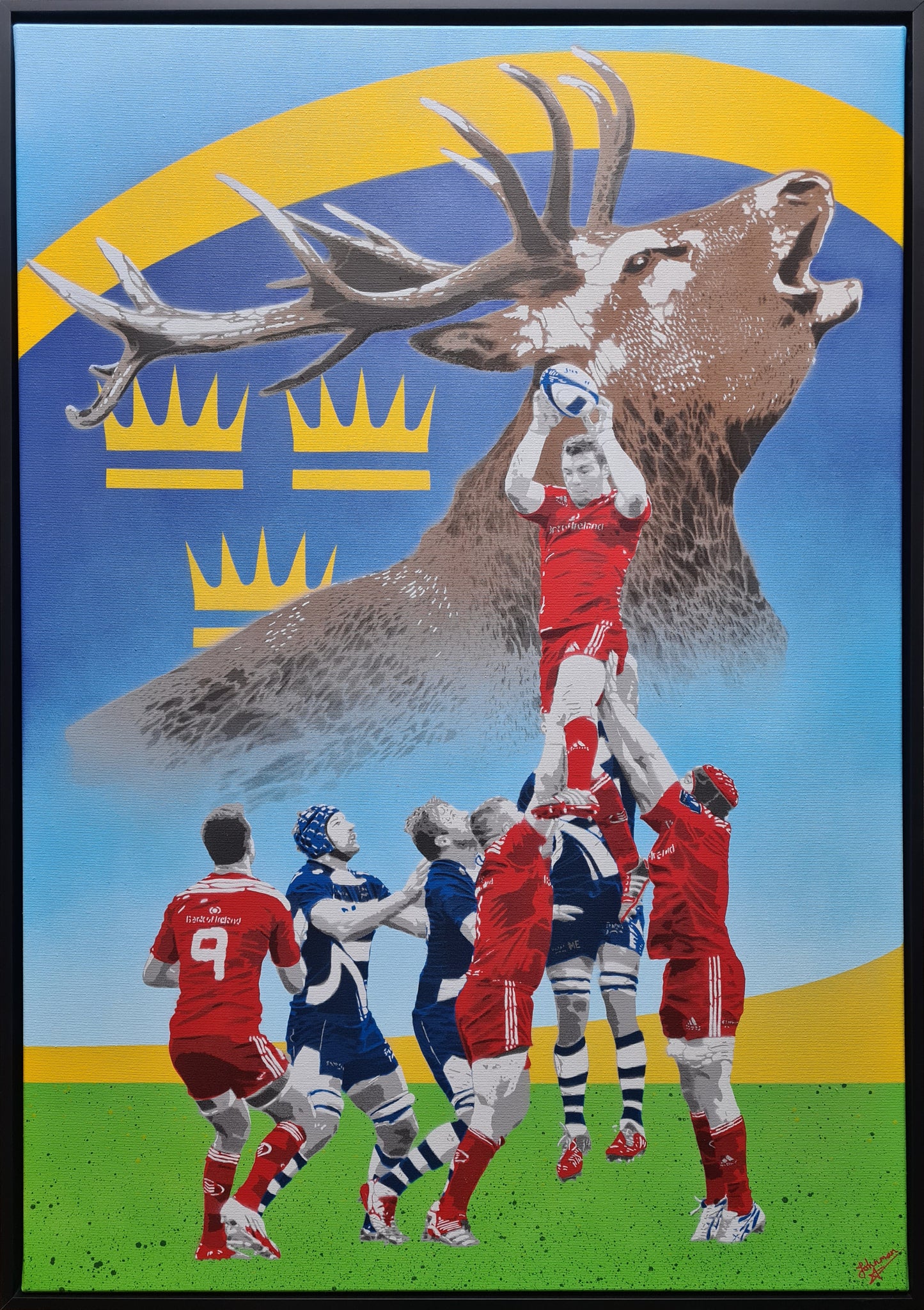 Rise of the Stag - Original Munster Rugby / Peter O'Mahony Artwork