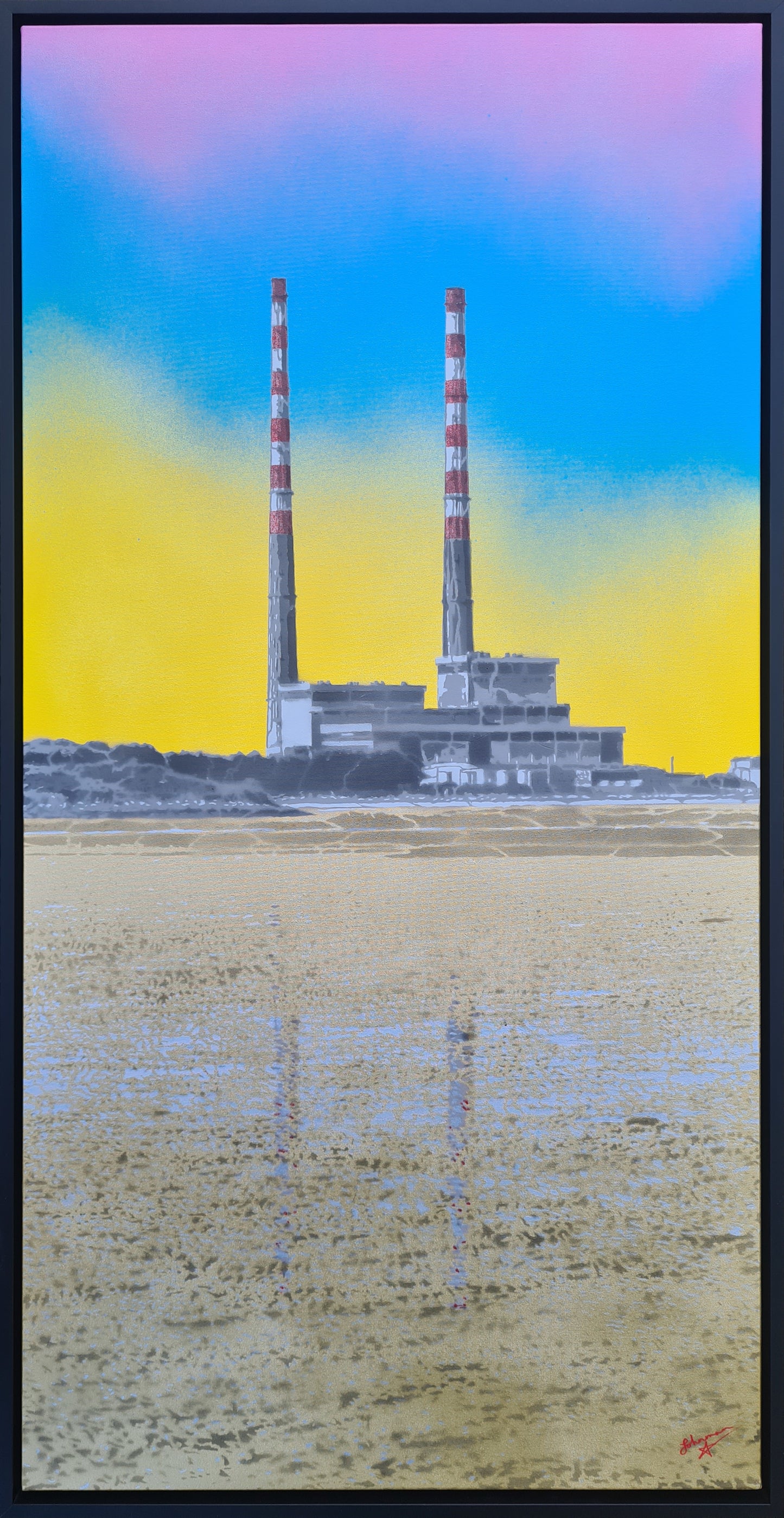 Poolbeg (Spray paint on canvas)